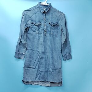 Old Navy Light Blue Denim Shirt Dress